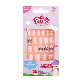 Unhas Postiças Infantil Pink 6 - Kiss New York