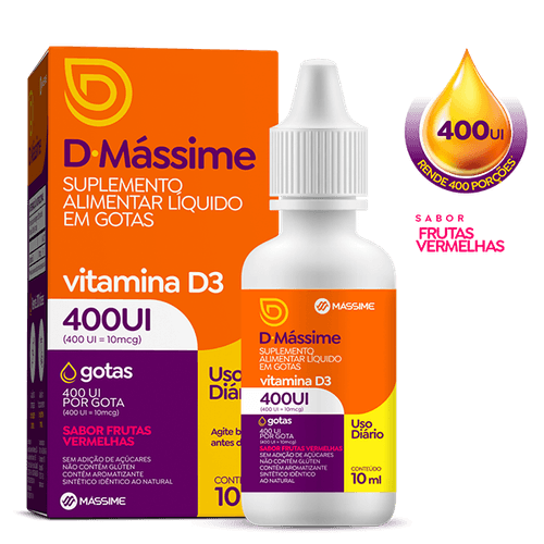 D Mássime 400UI com 10ml - Mássime