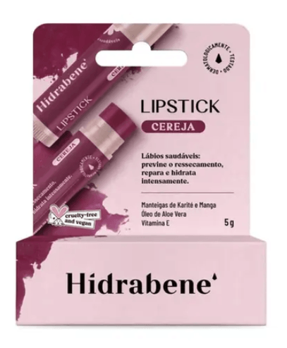 Hidratante Labial Hidrabene Lipstick Sabor Cereja - 5g