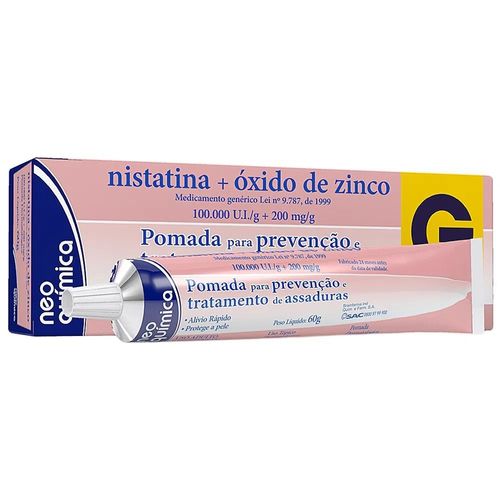 Pomada Nistatina + Óxido de Zinco 60g - Neo Química Genérico