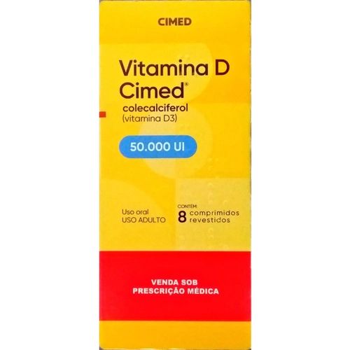 Vitamina D 50.000UI com 8 Comprimidos - Cimed