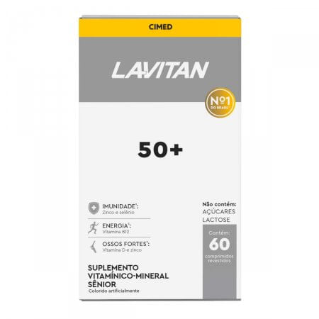 Suplemento Vitamínico Lavitan Sênior 50+ com 60 comprimidos - Cimed