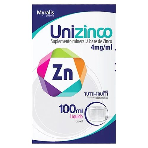 Unizinco Solução com 100ml - Myralis