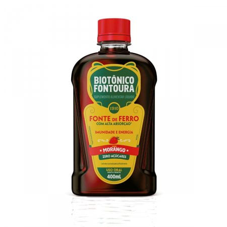 Biotônico Fontoura Sabor Morango com 400ml - Hypera