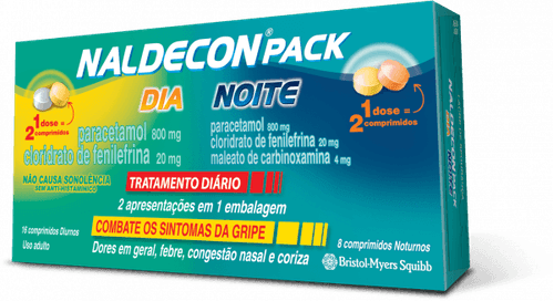 Naldecon Pack Dia e Noite com 24 Comprimidos - Reckitt Benckiser
