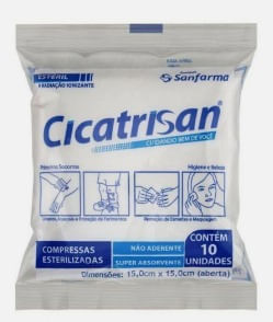 Compressa Gaze Cicatrisan Não Aderente Estéril - 10 Unidades