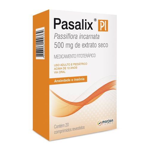Pasalix PI 500mg com 20 Comprimidos - Marjan