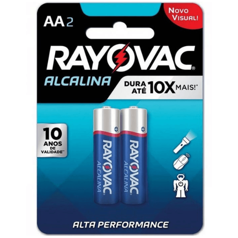Pilha Rayovac Alcalina AA - 2 Unidades