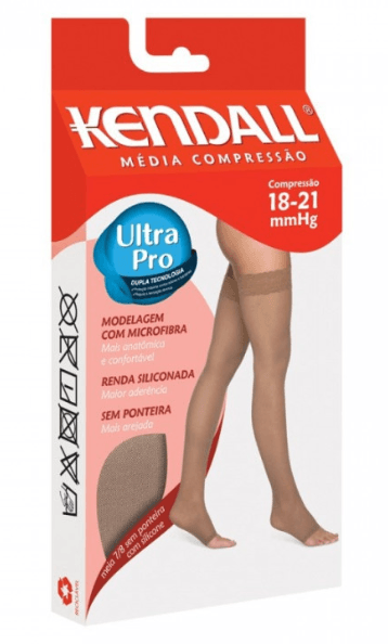 Meia Calça Kendall Média Compressão 7/8 Sem Ponteira - M