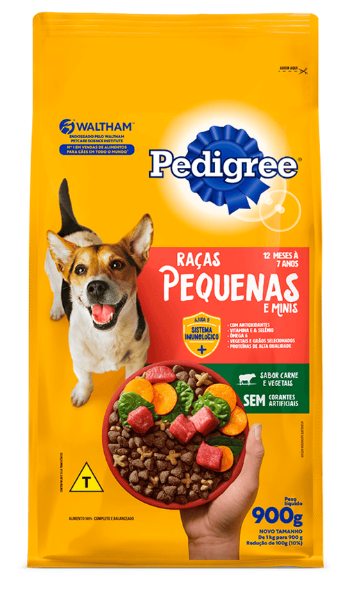 Ração Pedigree Adulto Raça Pequena - 900g