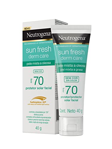 Protetor Solar Facial Neutrogena Sun Fresh Derm Care Pele Oleosa Sem Cor Fps 70 - 40g