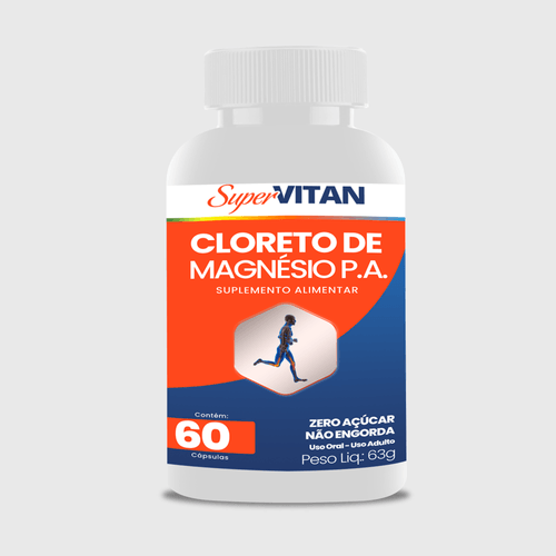 Supervitan Cloreto de Magnésio PA - 60 Cápsulas