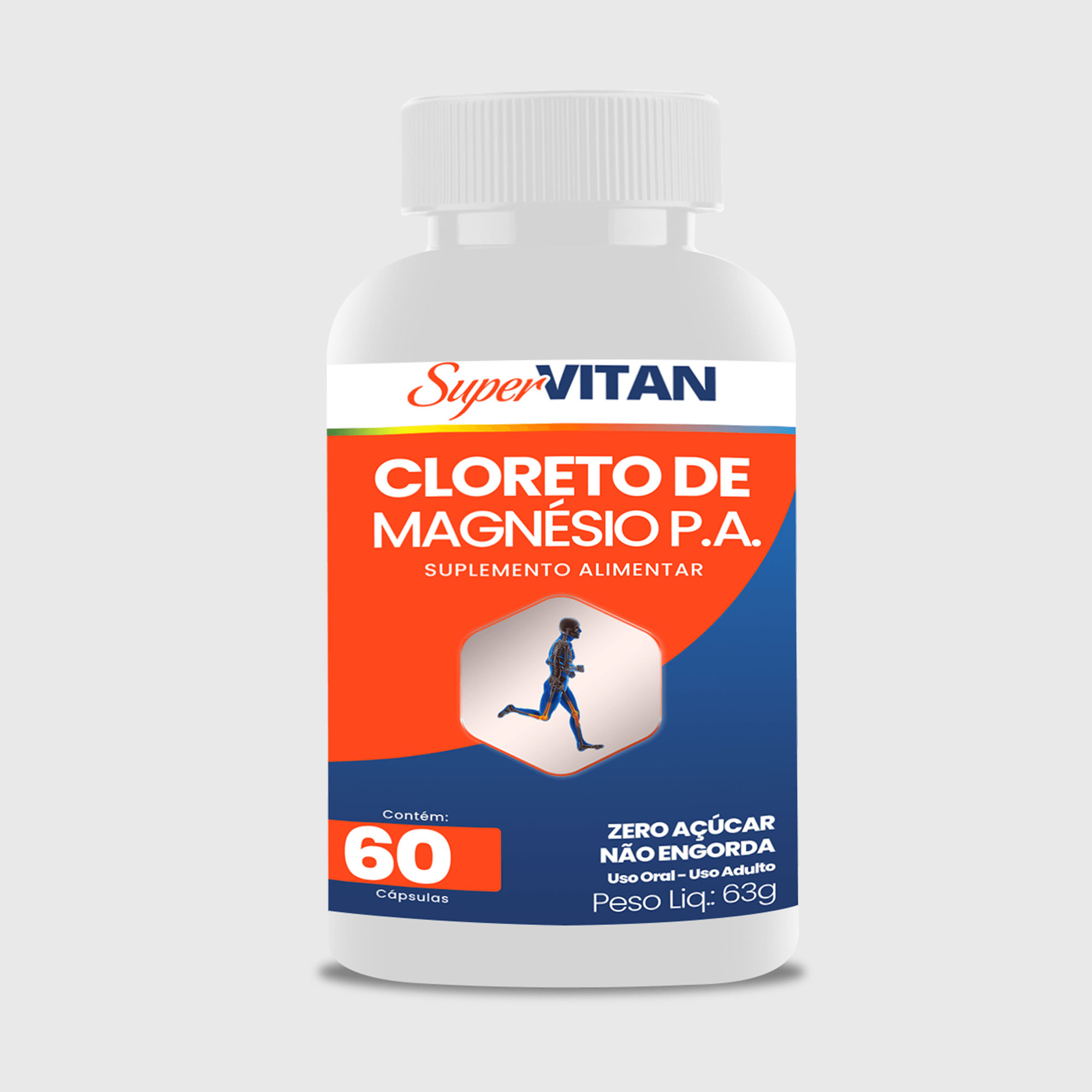Supervitan Cloreto de Magnésio PA - 60 Cápsulas