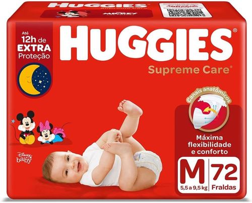 Fralda Huggies Supreme Care Tamanho M - 72 Uni