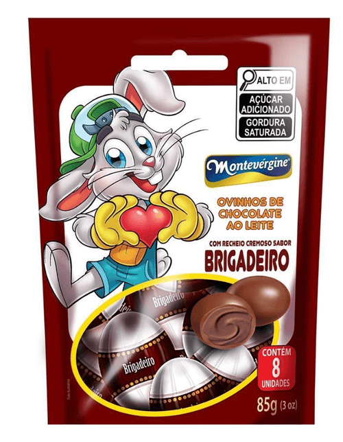 Ovinhos de Chocolate Recheio Brigadeiro - 85g