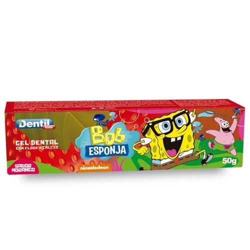 Creme Dental Infantil Dentil Bob Esponja Morango - 50g