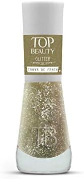 Esmalte Top Beauty Glitter - Cor Chuva de Prata