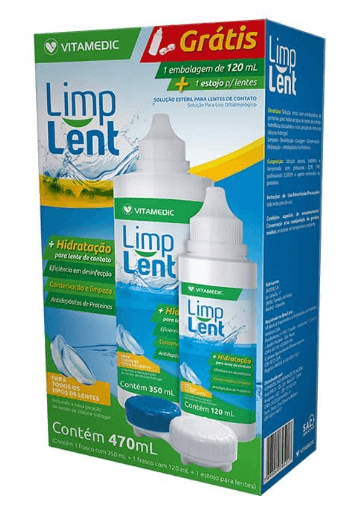 Limp Lent Solução para Lentes de Contato Vitamedic 350ml + 120ml