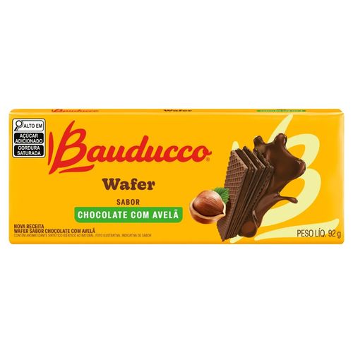 Wafer Chocolate Avelã Bauducco - 92g