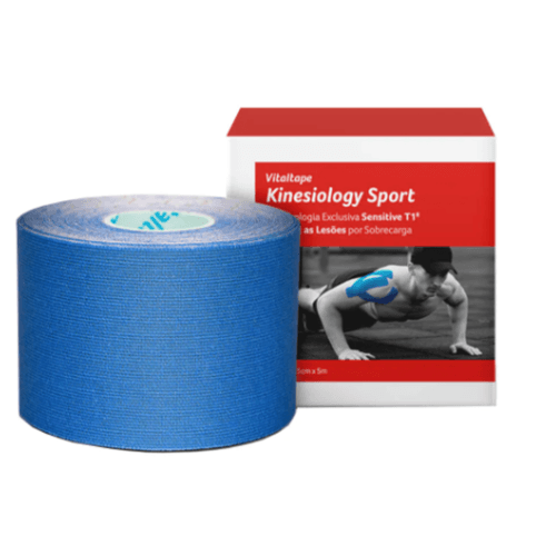Bandagem Esportiva Vitaltape Kinesiology Sports Azul - 5cmX5cm