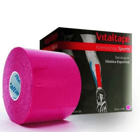 Bandagem Esportiva Vitaltape Kinesiology Sports Pink - 5cmX5m