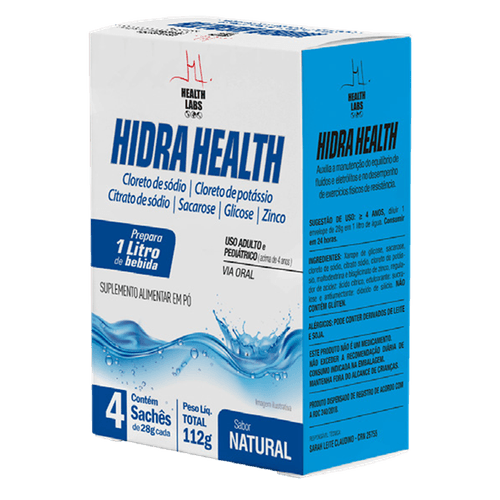 Hidra Health Natural com 4 Sachês com 28g/ 112g - Health Labs