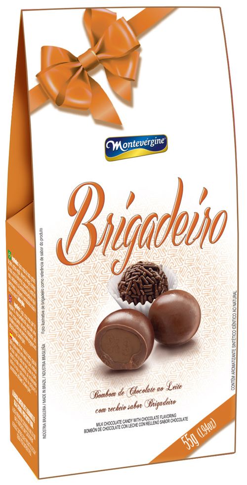 Bombom Montevergine Recheio Sabor Brigadeiro - 55g