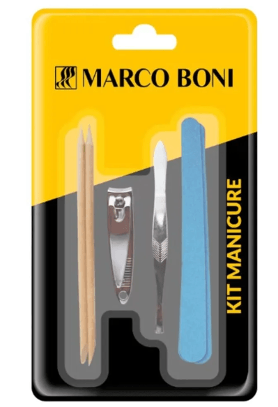 Kit Manicure 2 Palitos 1 Cortador De Unhas 1 Pinça e 3 Lixas - Marco Boni