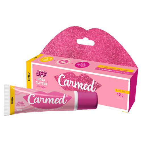 Hidratante Labial Carmed Rosa Glitter - 10g
