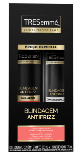 Kit Tresemmé Blindagem Antifrizz Shampoo 350ml + Condicionador 175ml