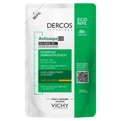 Dercos Shampoo Anticaspa Secos Refil - 200g