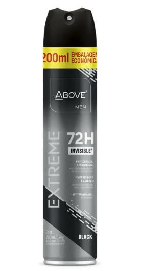 Desodorante Above Aerossol Extreme Black 72h - 200ml