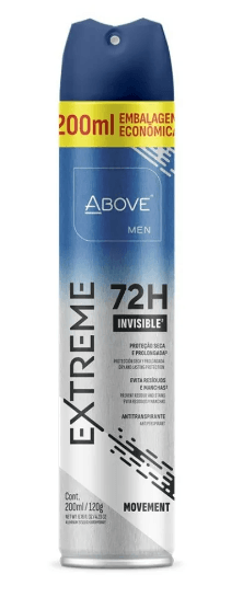 Desodorante Above Aerossol Extreme Movement 72h - 200ml