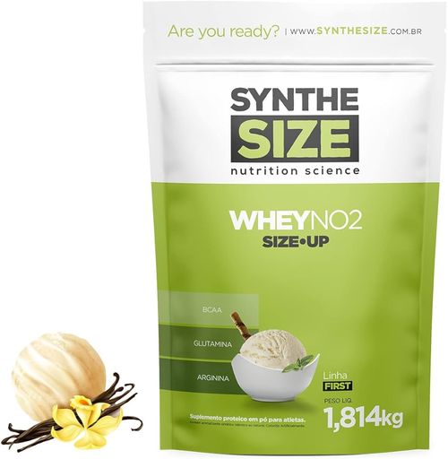 Whey NO2 Synthesize Refil 1,8kg - Sabor Baunilha