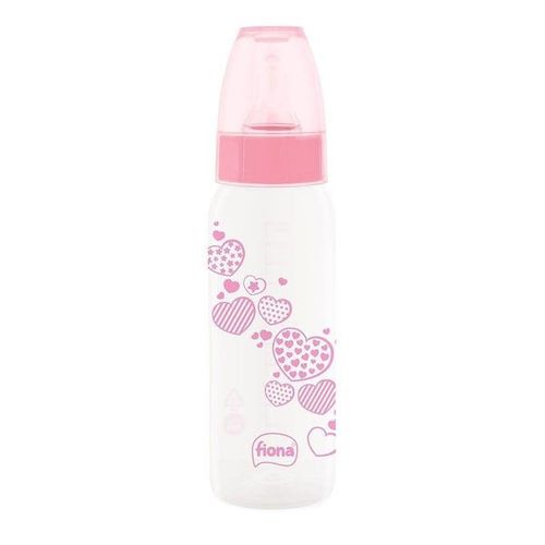 Mamadeira Clássica Bico de Silicone Doce Encanto Rosa - 240ml
