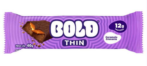 Barra de Proteína Bold Thin Caramelo Crocante