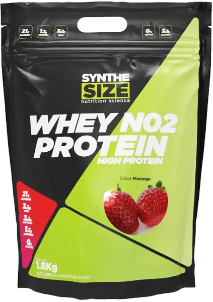 Whey NO2 Synthesize Refil Morango - 1,8kg