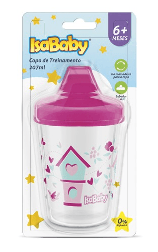 Copo Infantil Doce Encanto Rosa Isababy - 207ml