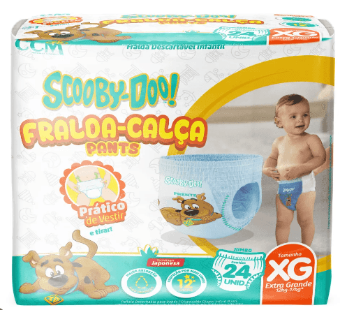 Fralda Calça Scooby Doo Jumbo - XG24