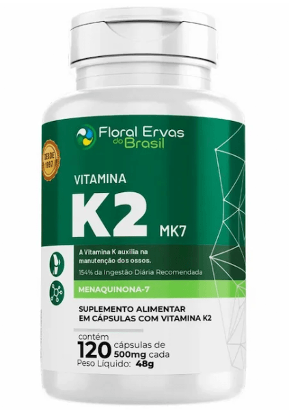 Vitamina K2 MK7 - 120 Cápsulas