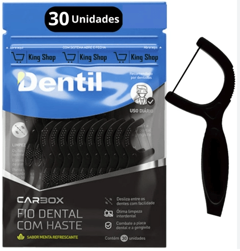 Fio Dental com Haste Carbox - 30 Unidades - Drogarias Minas Mais