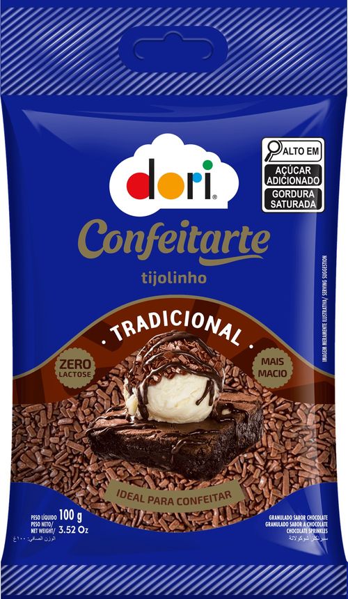 Granulado Confeitarte Tijolinho Tradicional - 100g
