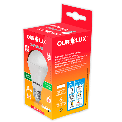 Lâmpada Surperled Ouro 15w Biv 6500k - Ourolux