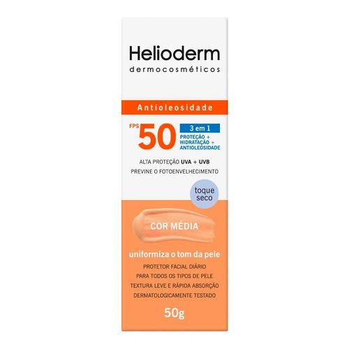 Helioderm Facial FPS50/50g - Cor Média