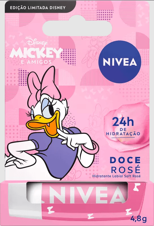 Protetor Labial Lip Care Nivea Kids Disney Doce Rosê - 4,8g