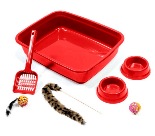 Kit Bandeja Gato Prime Top com 7 Peças - Vermelho
