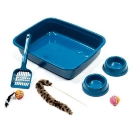 Kit Bandeja Gato Prime Top com 7 Peças - Azul
