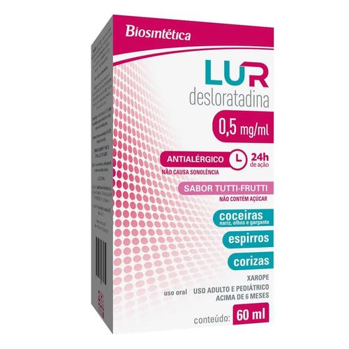 Lur 0.5mg/ml Xarope 60ml + Seringa Dosadora - Biosintetica