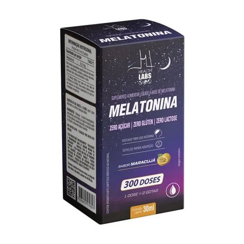 Melatonina com 300 Doses Sabor Maracujá com 30ml - Health Labs