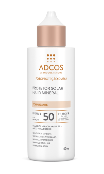 Protetor Solar Adcos Fluid Mineral Tonalizante FPS50 - 40ml